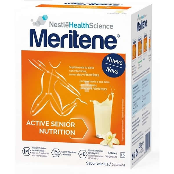 Meritene Batidos Sabor Vainilla 15 Sobres - Jag Couture Beauty