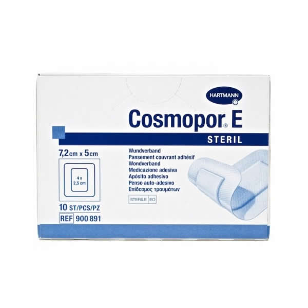 Hartmann Cosmopor E Steril Absorbent Klebeverband 7,2X5cm 10 Einheiten