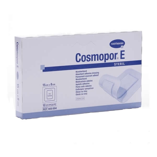 Hartmann Cosmopor E Steril Absorbent Klebeverband 15X8cm 10 Einheiten
