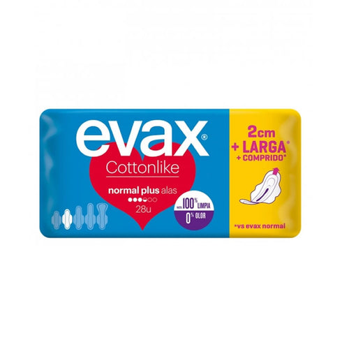 Evax Cottonlike Normal Plus Wings 28 Units - Jag Couture Beauty
