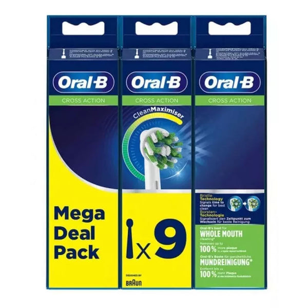 Oral-B Pro Cross Action Refill 9 Units - Jag Couture Beauty