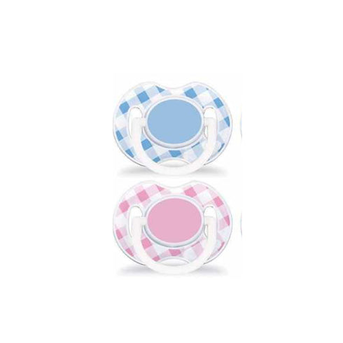 Philips Avent Decorated Soother Checkered 0-6m 2und - Jag Couture Beauty
