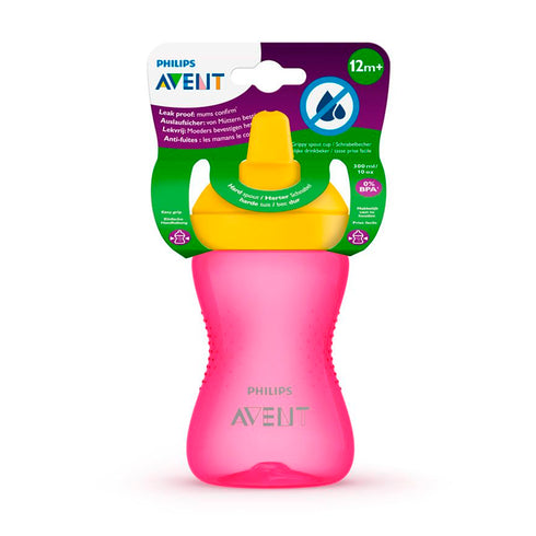 Avent Hard Mouthpiece Cup Pink +12 Months 300ml - Jag Couture Beauty