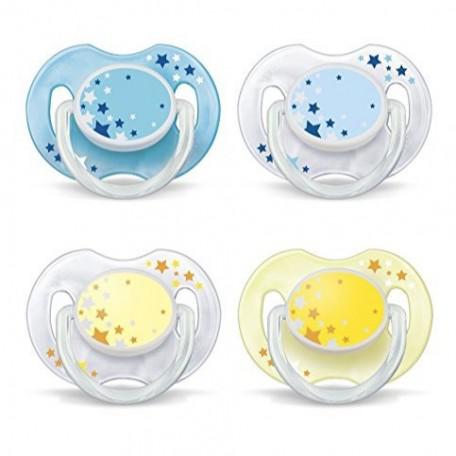 Avent Night Pacifiers 0 to 6 Months 2 Pcs - Jag Couture Beauty