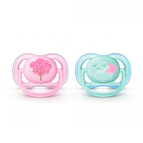 Avent Girl's Ultra Air Deco Soother 0-6 Months 2U - Jag Couture Beauty