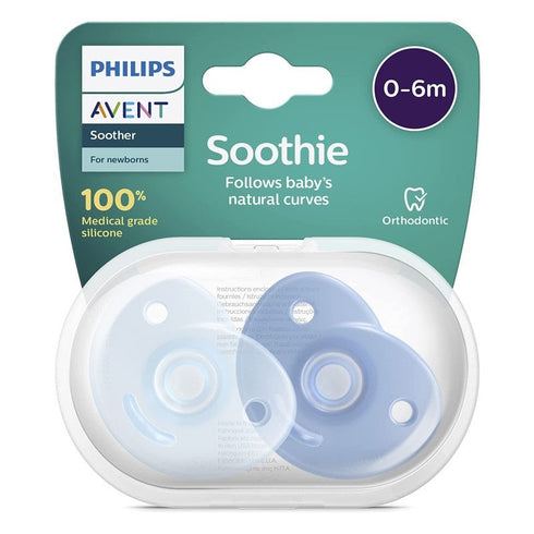 Avent Soothie Pacifier 100% Silicone Blue 2U Jag Couture Beauty