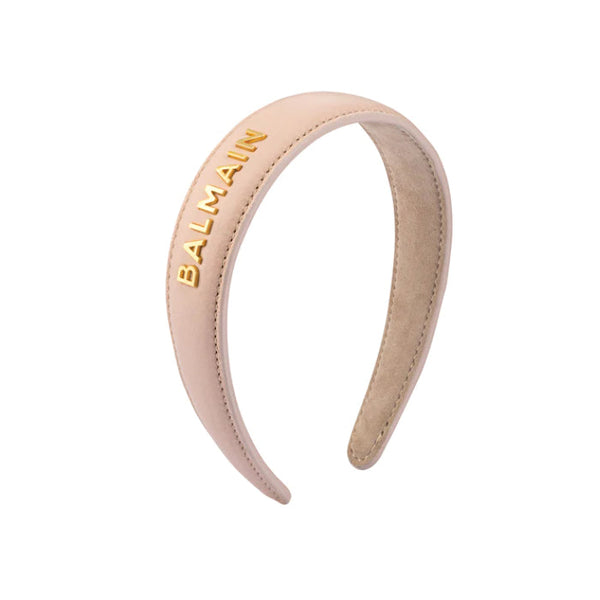 Balmain Stirnband aus echtem Leder