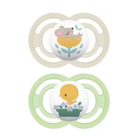 Mam Perfect +6M Silicone Pacifier Yellow/Green 2 Units - Jag Couture Beauty