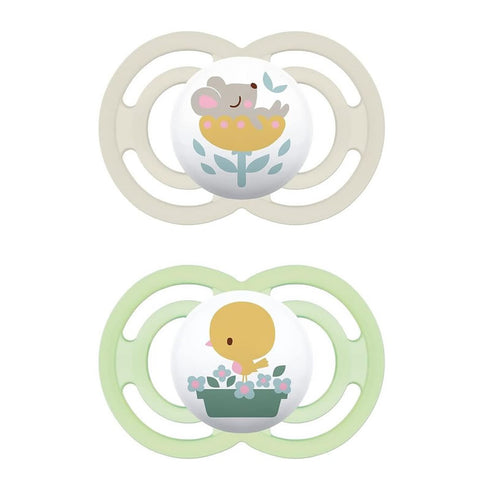 Mam Perfect Symmetrical Silicone Pacifier +16 Months Matt N Double Pack - Jag Couture Beauty