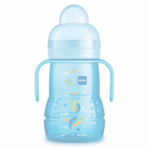 Mam Trainer Glass-baby bottle 220ml Blue Color 4M+ - Jag Couture Beauty