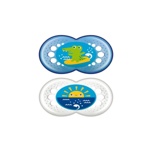 Mam Baby Original Soother 16+ Silicone Blue 2U Jag Couture Beauty