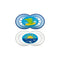 Mam Baby Original Soother 16+ Silicone Blue 2U Jag Couture Beauty