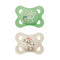 Mam Original Pure Silicone Pacifier 2-6 Months Green/Beige Smooth - 2 Units - Jag Couture Beauty