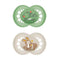 Mam Original Pure Silicone Pacifier +6 Months Green/Beige - 2 Units - Jag Couture Beauty