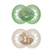 Mam Original Pure Silicone Pacifier +16 Months Green/Beige 2 Units - Jag Couture Beauty