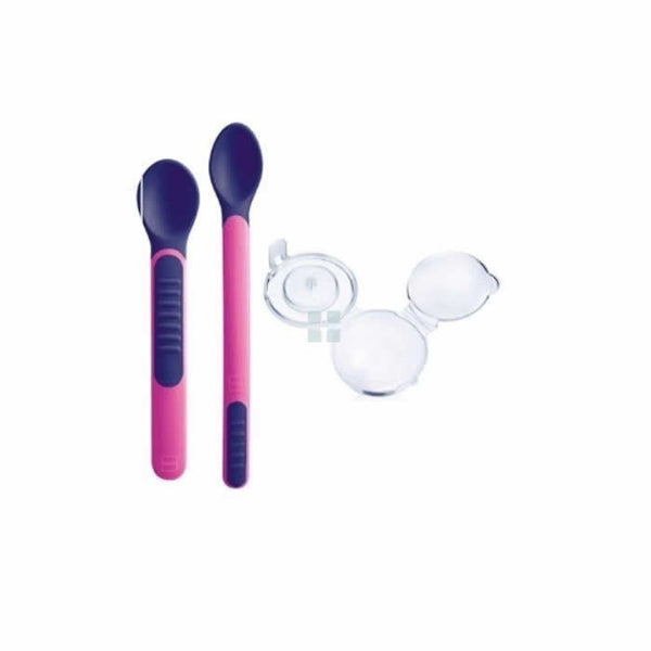 Mam Heat Sensitive Spoon 2 Units Pink - Jag Couture Beauty