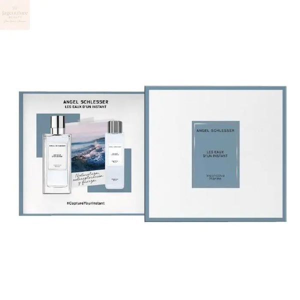 Angel Schlesser Instinctive Marine Eau De Toilette Spray 100ml Set 2 Pieces Jag Couture Beauty