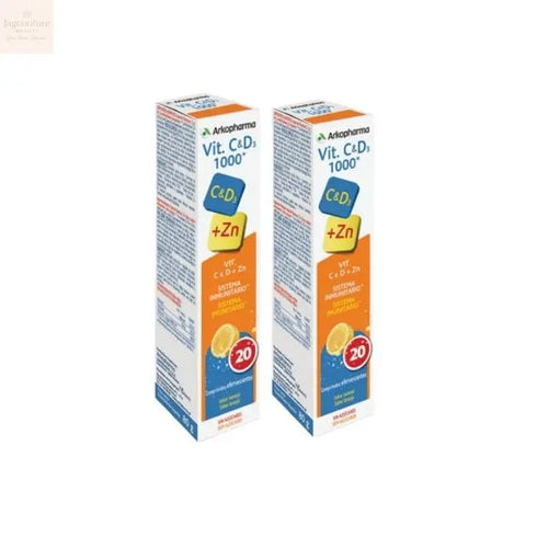 Arkopharma Vitamin C and D3 1000mg 2x20 Tablets Jag Couture Beauty