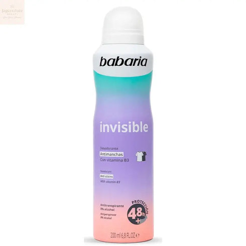 Babaria Invisible Deodorant Spray 200ml Jag Couture Beauty