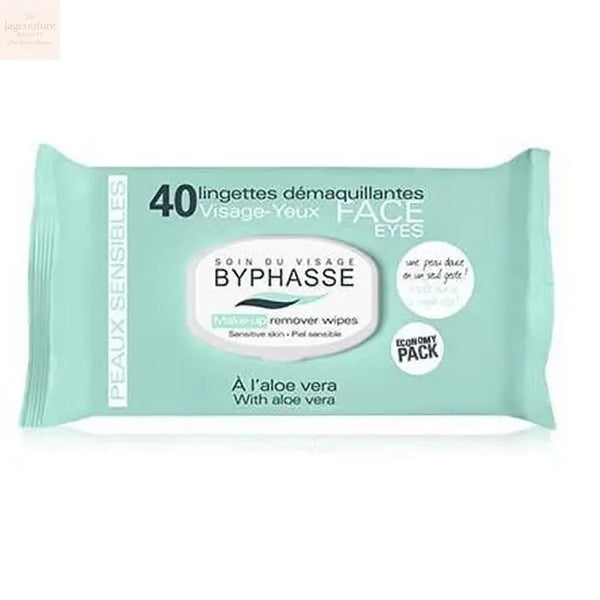Byphasse Makeup Remover Wipes Aloe Vera Sensitive Skin 40U - Jag Couture Beauty