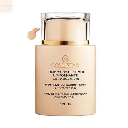 Collistar Even Finish Foundation Plus Primer 24h Perfect Skin Spf15 01 Ivory 35ml - Jag Couture Beauty
