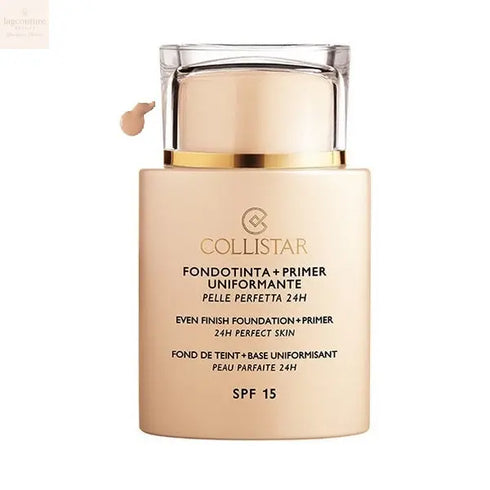 Collistar Even Finish Foundation Plus Primer 24h Perfect Skin Spf15 02 Cameo 35ml - Jag Couture Beauty