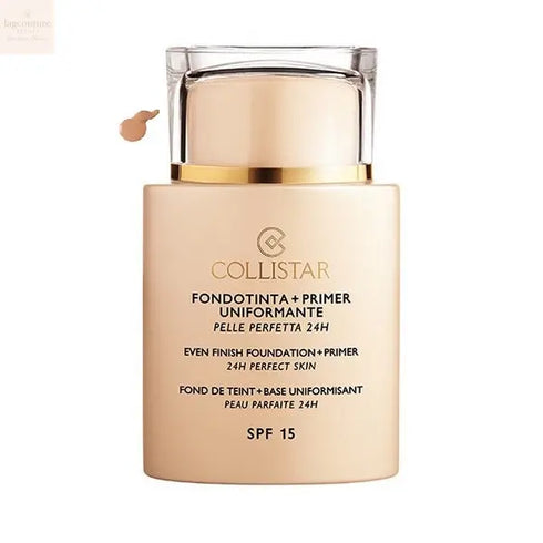 Collistar Even Finish Foundation Plus Primer 24h Perfect Skin Spf15 04 Cookie 35ml - Jag Couture Beauty