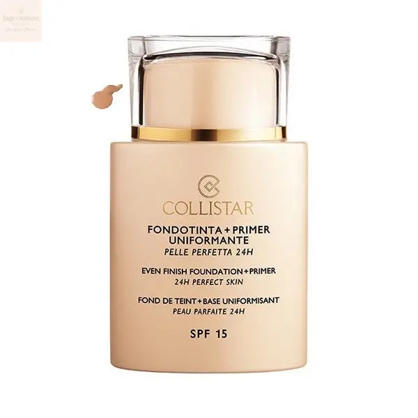 Collistar Even Finish Foundation Plus Primer 24h Perfect Skin Spf15 04 Cookie 35ml - Jag Couture Beauty