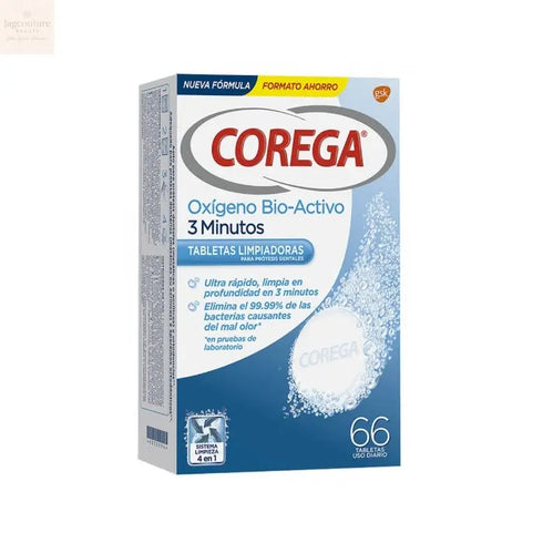 Corega Active Oxygen 3 Minutes 66 Tablets Jag Couture Beauty