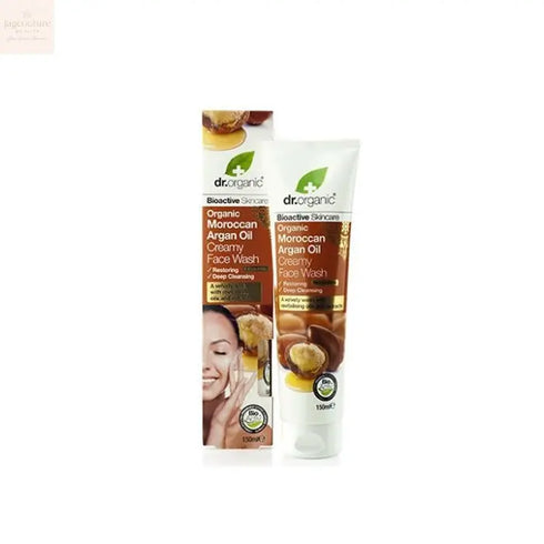 Dr Organic Moroccan Argan Oil Cream Face Wash 150ml Jag Couture Beauty