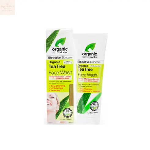 Dr Organic Tea Tree Face Wash 200ml Jag Couture Beauty