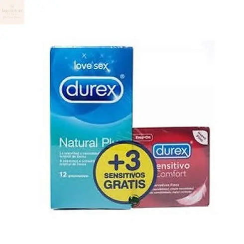 Durex Love Sex Natural Plus 12 Condoms + 3 Sensitive Jag Couture Beauty