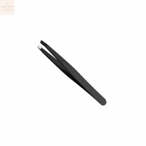 Eurostil Black Stainless Steel Tweezers 9cm - Jag Couture Beauty