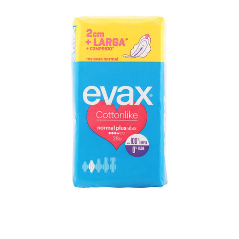 Evax Cottonlike Normal Plus With Wings Sanitary Towels 28 Units Jag Couture Beauty