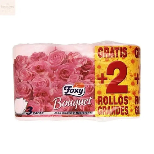 Foxy Bouquet Color Toilet Paper 3 Layers 4 + 2 Rolls Jag Couture Beauty