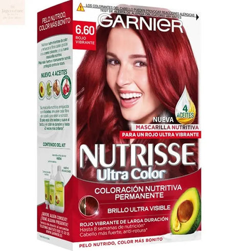 Garnier Tinte Pelo Nutrisse 6,60 Rojo Intenso Jag Couture Beauty