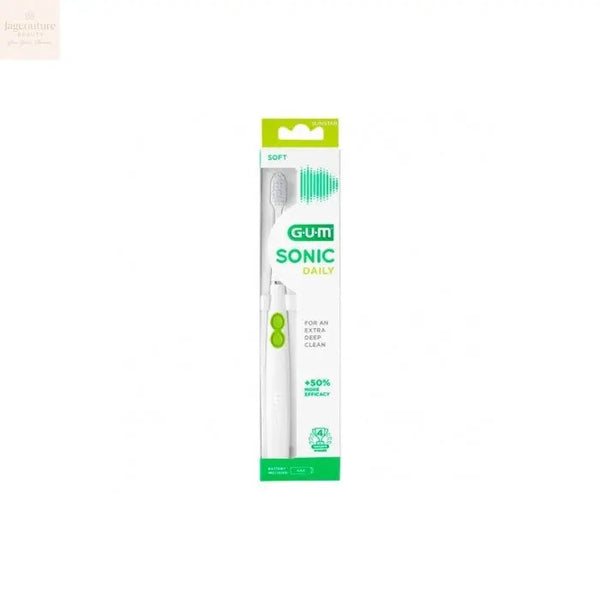 Gum Sonic Daily Battery Powered White Brush Jag Couture Beauty