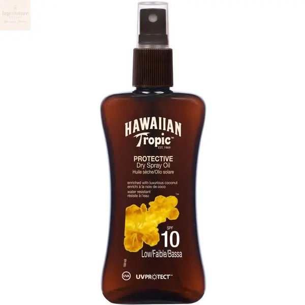 Hawaiian Tropic Protective Dry Spray Oil Spf10 Low 200ml - Jag Couture Beauty