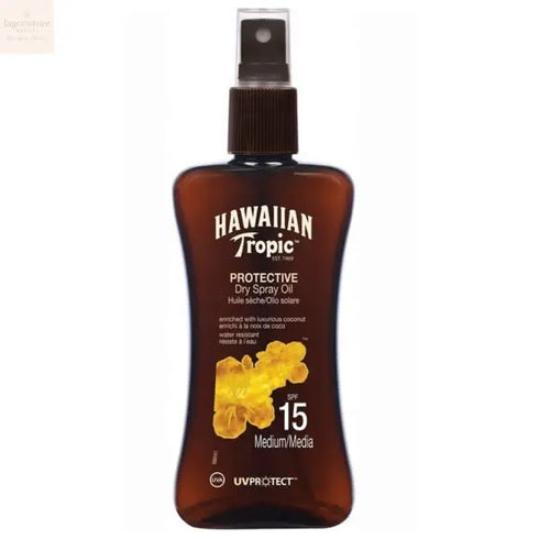 Hawaiian Tropic Protective Dry Spray Oil Spf15 Medium 200ml - Jag Couture Beauty