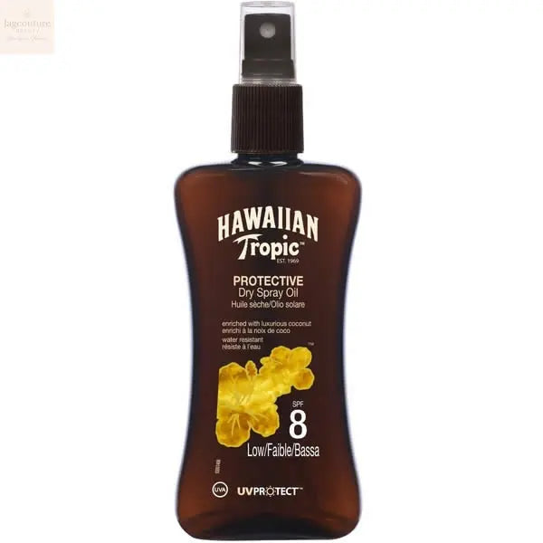 Hawaiian Tropic Protective Dry Spray Oil Spf8 Low 200ml - Jag Couture Beauty