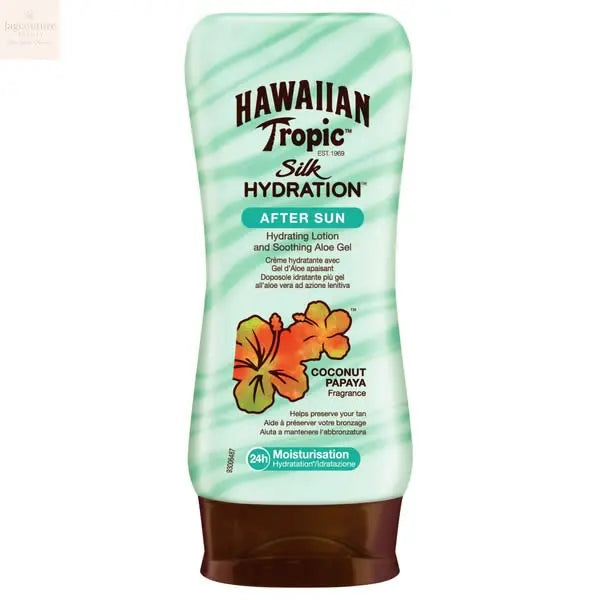 Hawaiian Tropic Silk Hydration Aftersun Aloe Vera Coconut Papaya 200ml - Jag Couture Beauty