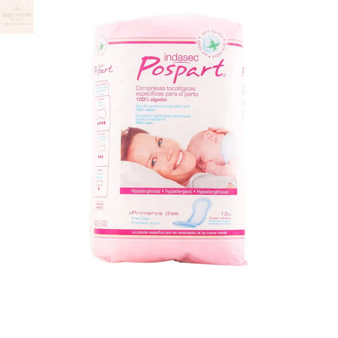 Indasec Pospart Tocological Compresses 100% Cotton 12 Units Jag Couture Beauty