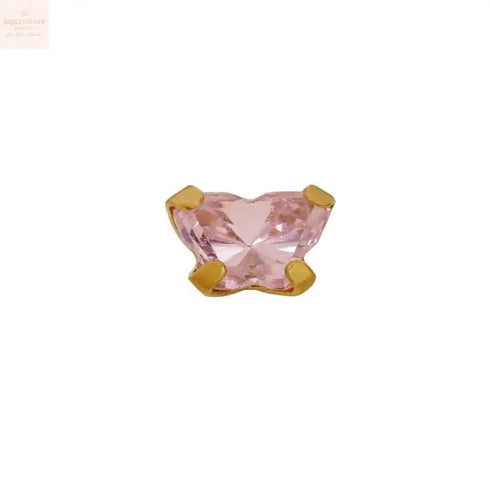Inverness 896-10 Pink Butterfly Earrings Jag Couture Beauty