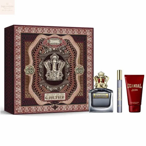 Jean Paul Gaultier Scandal For Him Eau De Toilette Spray 100ml Set 3 Pieces - Jag Couture Beauty