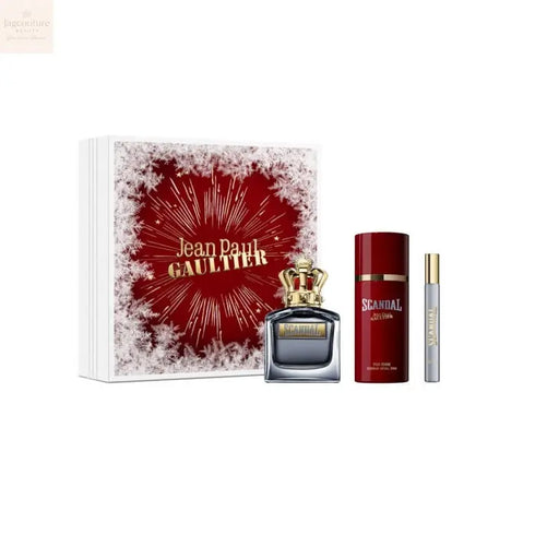 Jean Paul Gaultier Scandal Pour Homme Eau De Toilette Spray 100ml Set 3 Pieces Christmas 2023 - Jag Couture Beauty