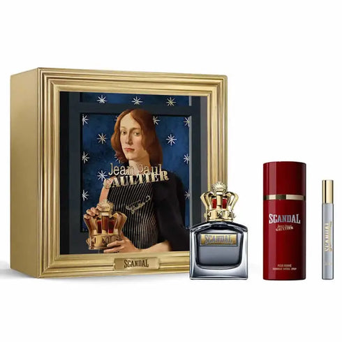 Jean Paul Gaultier Scandal Pour Homme Eau De Toilette Spray 100ml Set 3 Pieces Jag Couture Beauty
