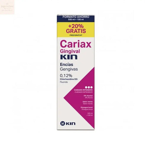 Kin Cariax Gingival Rinse 500ml + 100ml Free Jag Couture Beauty