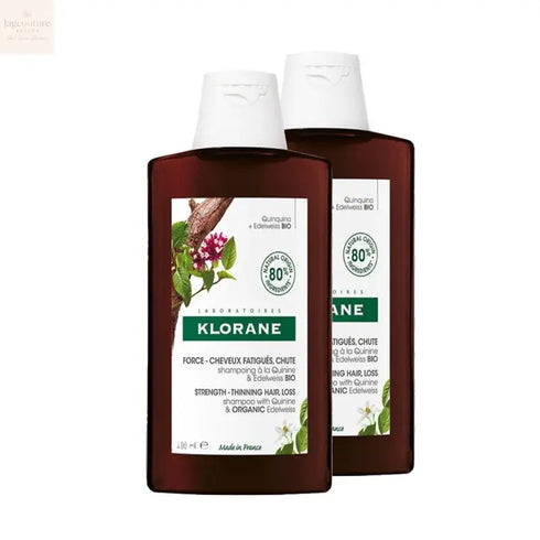 Klorane Shampoo With Quinine And Edelveiss Bio 2x400ml Jag Couture Beauty