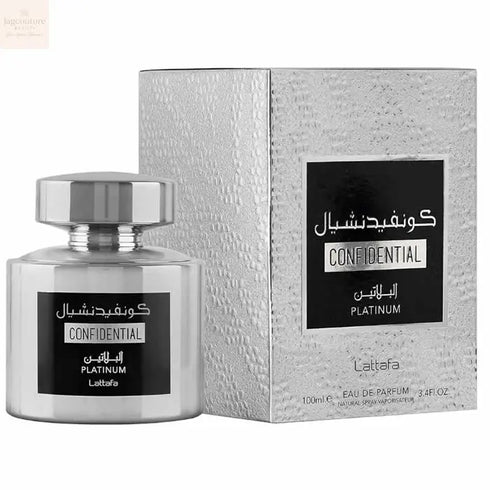 LATTAFA CONFIDENTIAL PLATINUM EDP SPRAY 100 ML Jag Couture Beauty
