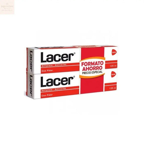 Lacer Toothpaste Antiplaque Anticaries 2x125ml Jag Couture Beauty